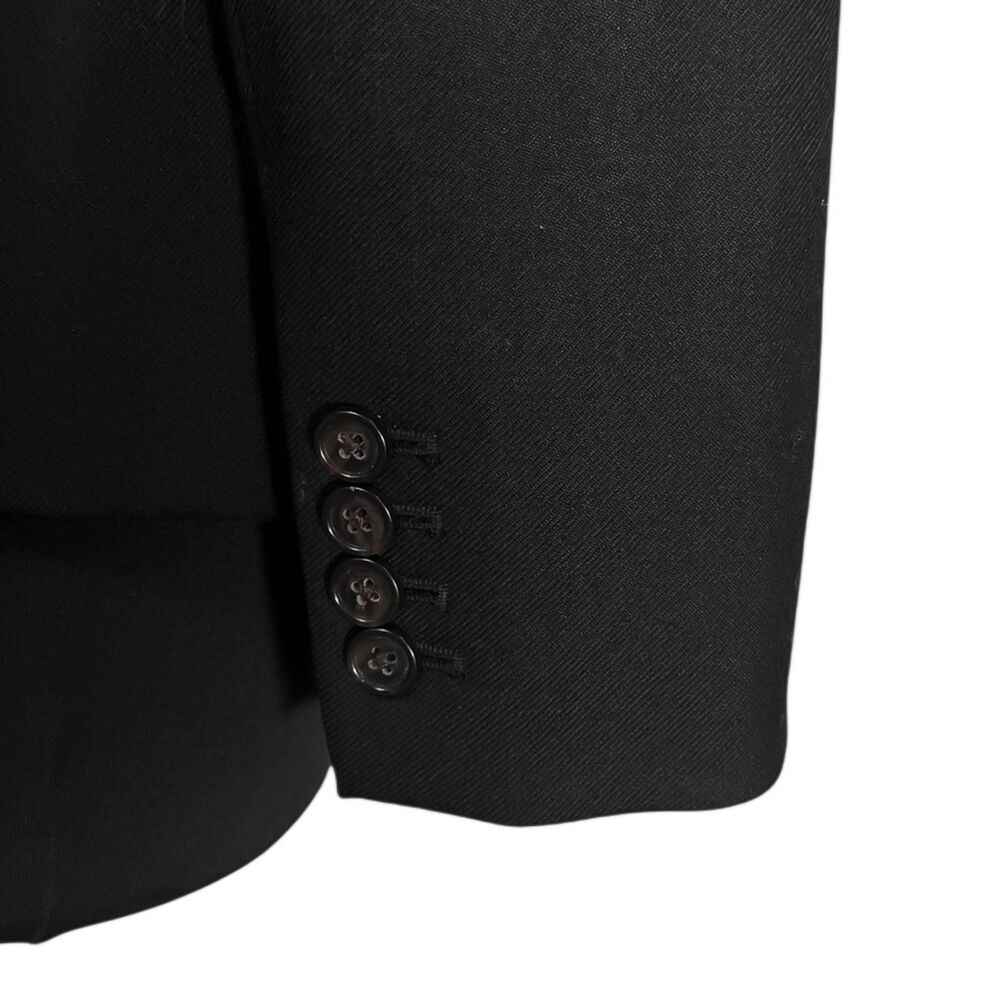 J Crew Regent Blazer Womens 12 Black Wool Stretch Twill One Button Career Jacket - Picture 10 of 10